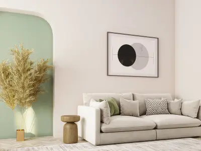 interior livingroom scene 05 3D model