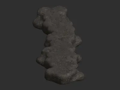 Rock Walkway 1 - 4 Combo - Base Low-poly 3D model