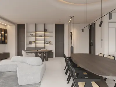 Living Room Interior Scene for 3DMAX and Corona Renderer  3D model