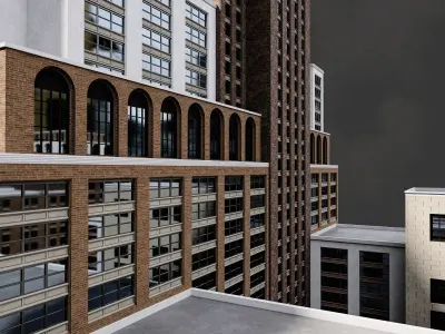 Building04 NewYork-Style Low-poly 3D model