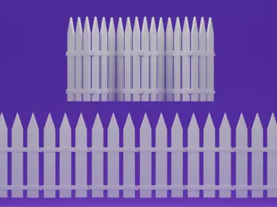 Cute Fence 3D model