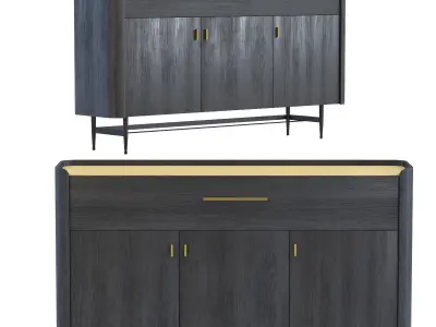 Bar Cabinet Milano 3D model