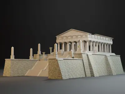 Ancient Ruins - Modular Structures Low-poly 3D model