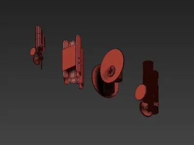 Wall lamp 3D model 43