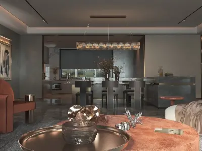 Living Room 3D model 145