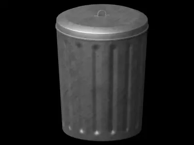 Trash Can V2 Low-poly 3D model