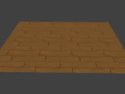 Wooden floor  Low-poly 3D model