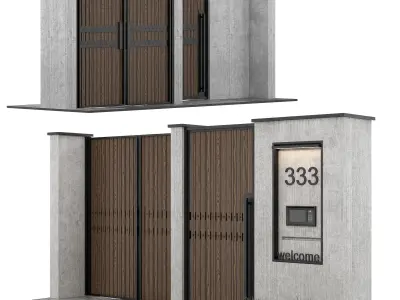 modern door 12 3D model