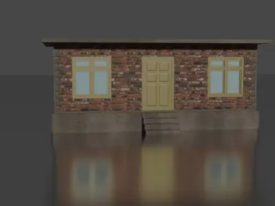 City house low-poly Low-poly 3D model 4
