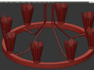 CREATIVE BRASS CHANDELIER 3D model