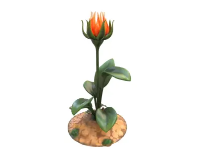 Stylized Cyberpunk Alien Plants Vegetation Grass Flower Mushroom Low-poly 3D model