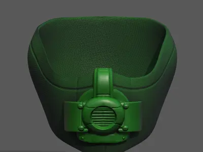 Gas mask respirator scifi futuristic 3d model  Low-poly 3D model 7