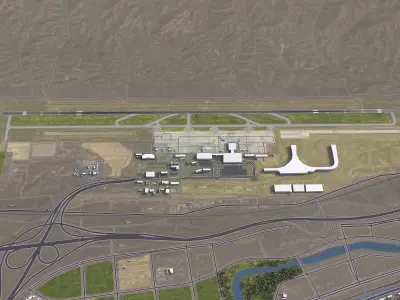 Xining - 3D Airport Model Low-poly 3D model