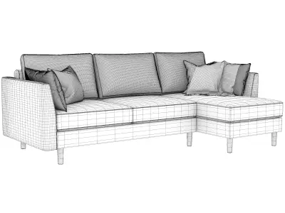 Modern corner sofa 3D model
