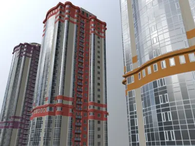 Moscow Mirax Park Low-poly 3D model