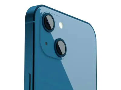 Apple iPhone 13 Blue Pro Scene Low-poly 3D model