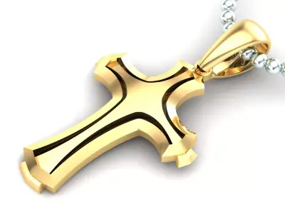 Light Gold Cross New Design  CP 45 3D print model