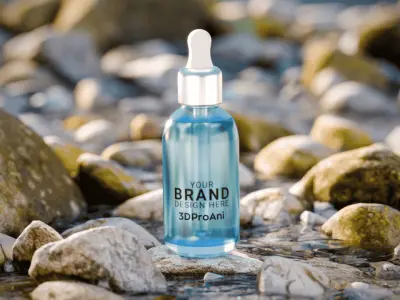 Cosmetic Dropper Natural Environment Bottle Scene  3D model