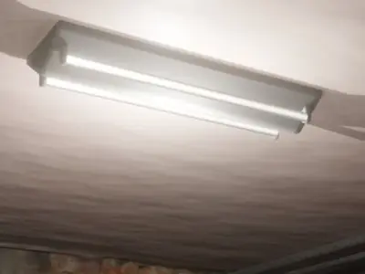 light low poly room with guns on wall Free 3D model