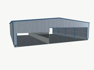 Garage shed 3D model