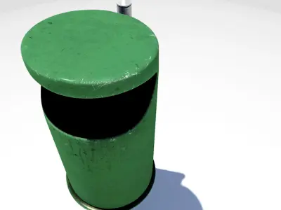 Trashcan trash can 3D model