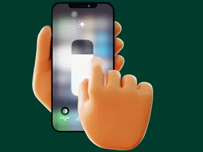 9 Animated Smartphone Gestures  Low-poly 3D model