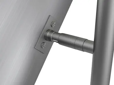 Floor Lamp Silver 3D model