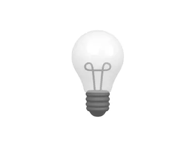 Light Bulb v1 001 Low-poly 3D model