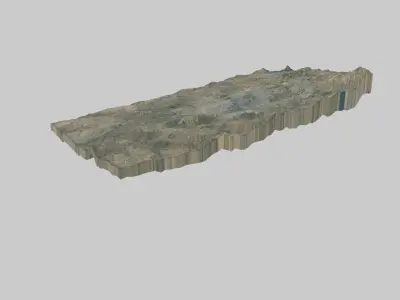 Shimkent City Low-poly 3D model