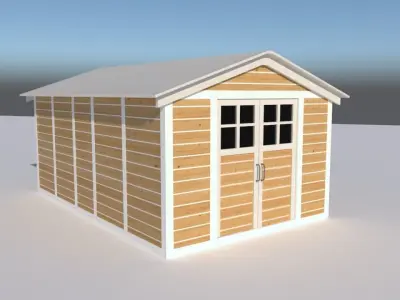 Garden Shed Free low-poly 3D model