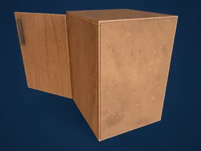 Old simple nightstand Free low-poly 3D model