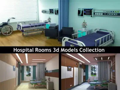 Hospital Patient Rooms  3D Model Pack