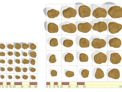 Natural Rockery-Gold Low-poly 3D model