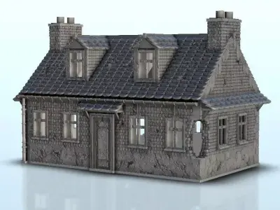 Ruined house 13 3D print model