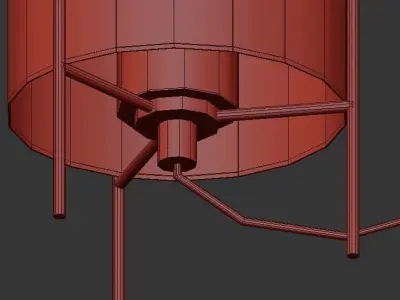 Kleine clear glass table lamp with metal base 3D model