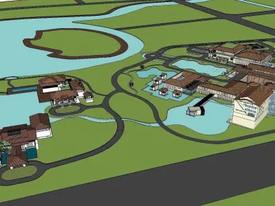 vacation spot-Resort-Fashion Leisure Hotel-0119 3D model