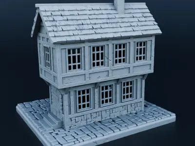 Medieval house 3D print model