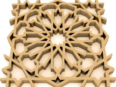 Moroccan pattern  STL  3D print model