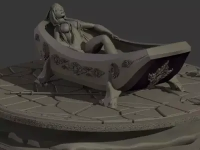 Elizabeth Bathory  Miniature Bloody Countess 3D print model