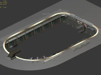 Sci Fi Building-Airport 02 3D model
