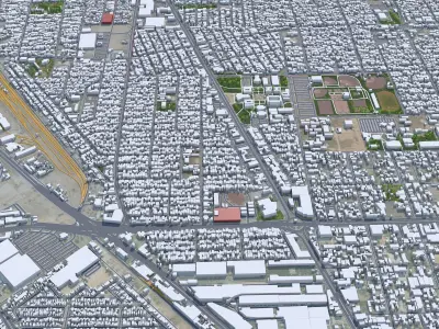 Mexicali Baja California Mexico 30km AI Low-poly 3D model