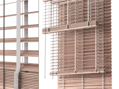 Wooden Blinds Set 33 3D model