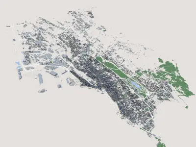 Santander City Spain 3D model