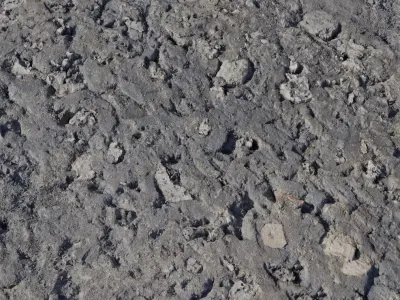 Cracked Asphalt With Exposed Aggregate PBR Material  Texture