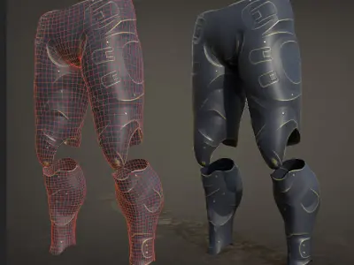 30 SCIFI LEGS with 4k Textures and UVS for ALL Softwares  Low-poly 3D model