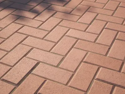 Red brick paving Texture