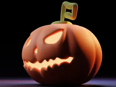Halloween Pumpkin Low-poly 3D model