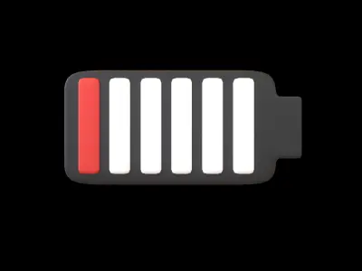 Battery Symbol v3 002 Low-poly 3D model