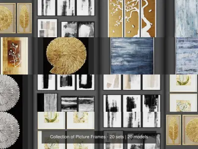 Collection of Picture Frames - 20 sets 3D Model Pack 15