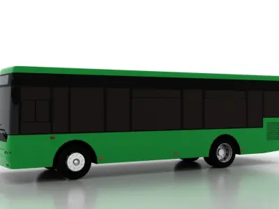 Bus Bogdan A50110 UA Low  Low-poly 3D model